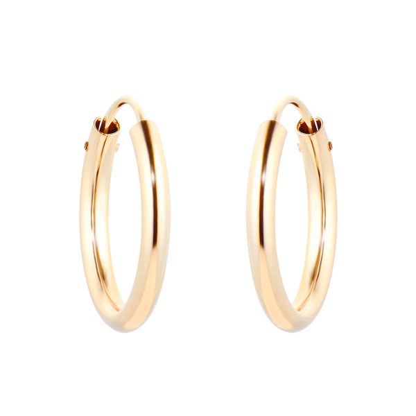 9ct Yellow Gold 13mm Hoop Earrings