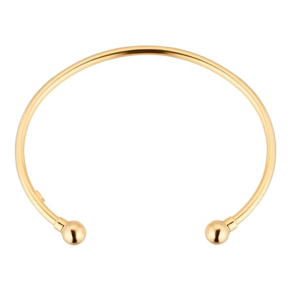 18ct Yellow Gold 2.5mm Tube Torque Bangle