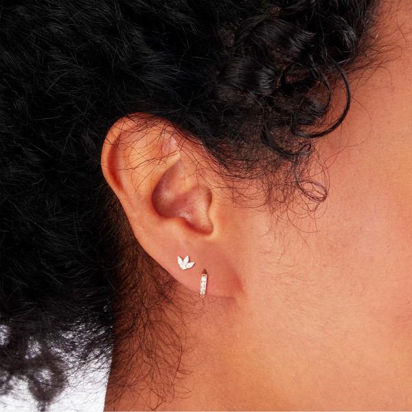 9ct Yellow Gold Cubic Zirconia Huggie Earrings - Görsel 2