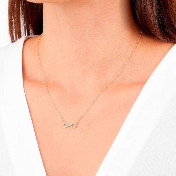 9ct Yellow Gold Infinity Pendant - Görsel 2