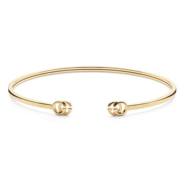 18ct Yellow Gold GG Running Bangle - 18cm - Görsel 2