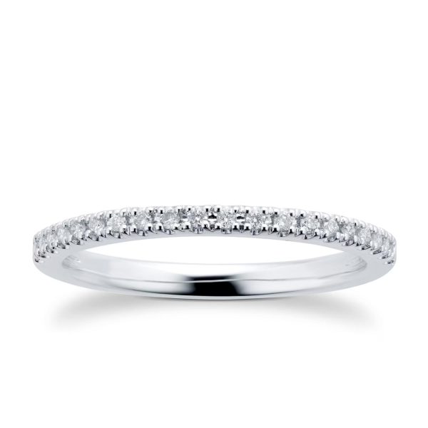 Platinum 0.10cttw Diamond Eternity Ring - Görsel 2