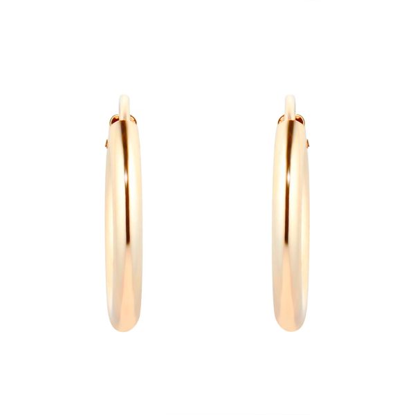 9ct Yellow Gold 13mm Hoop Earrings - Görsel 4