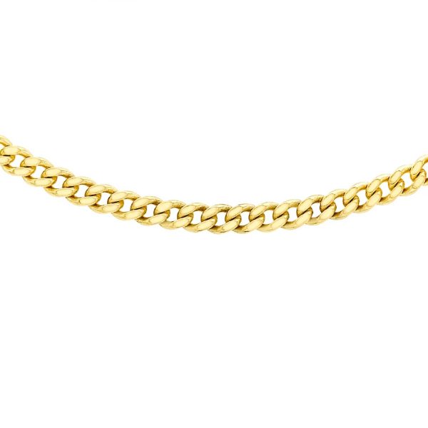 9ct Yellow Gold 60cm (24_) Curb Chain 0.8mm Width - Görsel 3