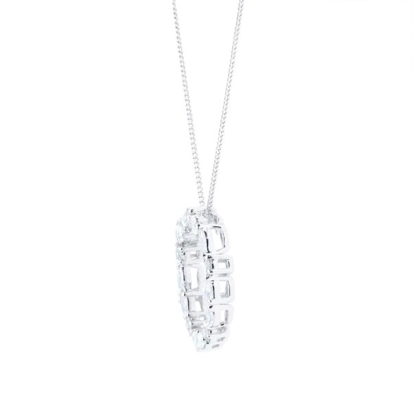 18ct White Gold 0.50ct Diamond Mixed Cut Pendant - Görsel 3