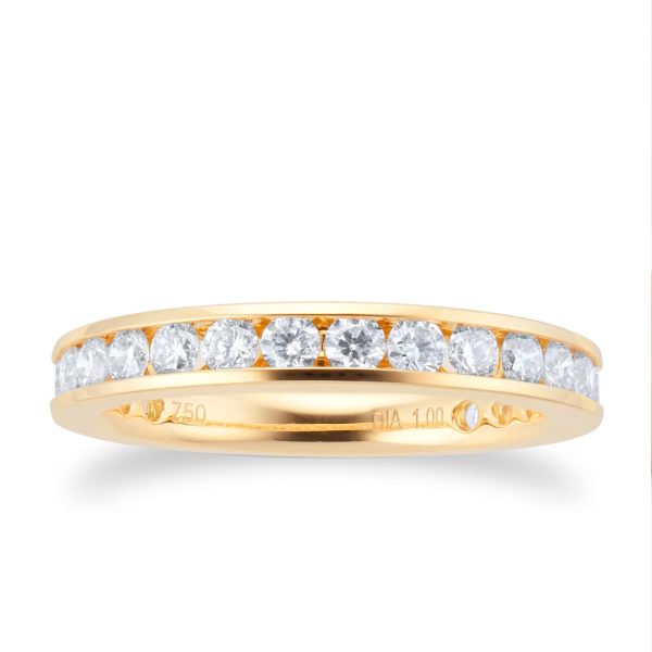 18ct Yellow Gold 1.00cttw Channel Eternity Ring - Görsel 4
