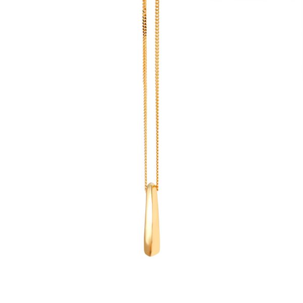 18ct Yellow Gold Open Heart Floating Pendant - Görsel 3