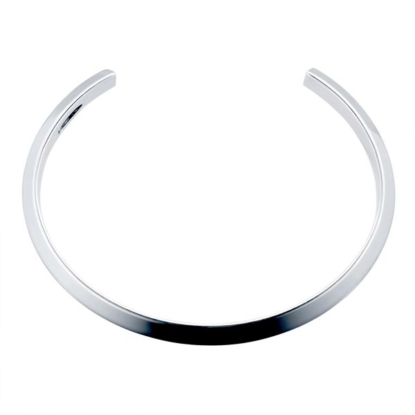Silver Mens Open Cuff Bangle Goldsmiths - Görsel 3