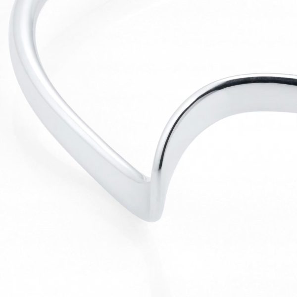 Silver Torque Wave Bangle S Design - Görsel 3