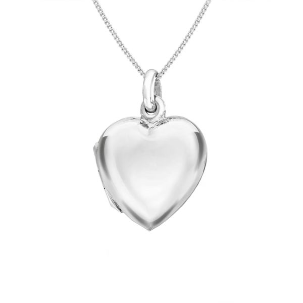 Sterling Silver Heart Locket Necklace - Görsel 3