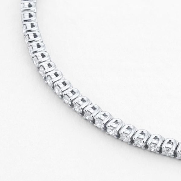 9ct White Gold 2.00cttw 7_ Diamond Line Bracelet - Görsel 3
