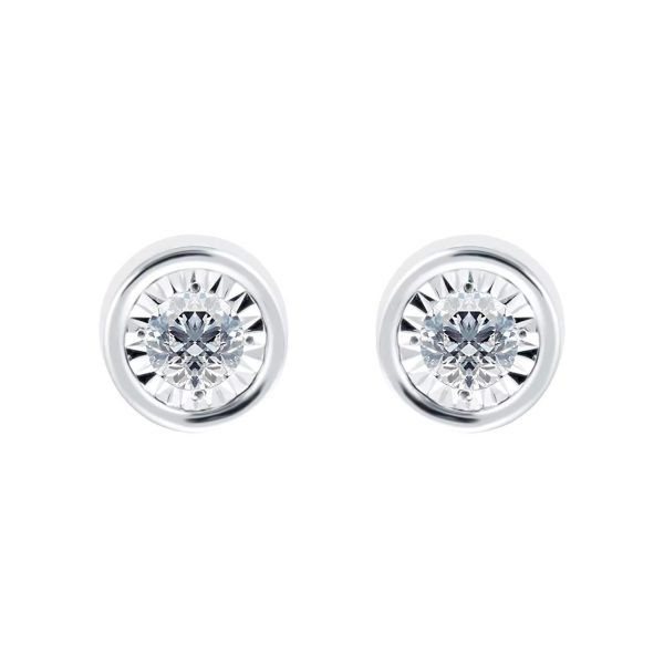 9ct White Gold 0.20cttw Diamond Illusion Jewellery Set - Görsel 3