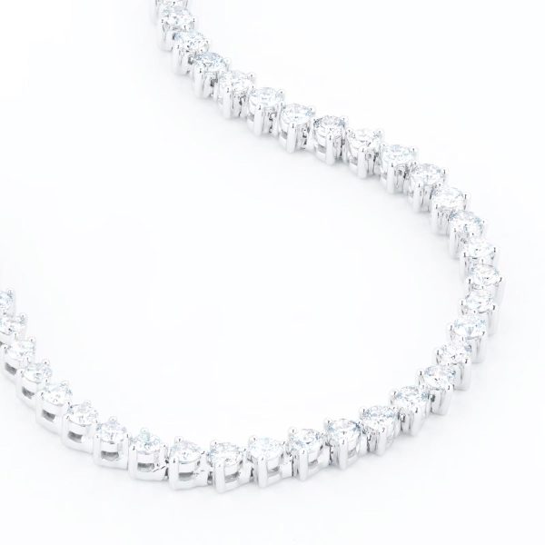18ct White Gold 2cttw Line Bracelet - Görsel 3
