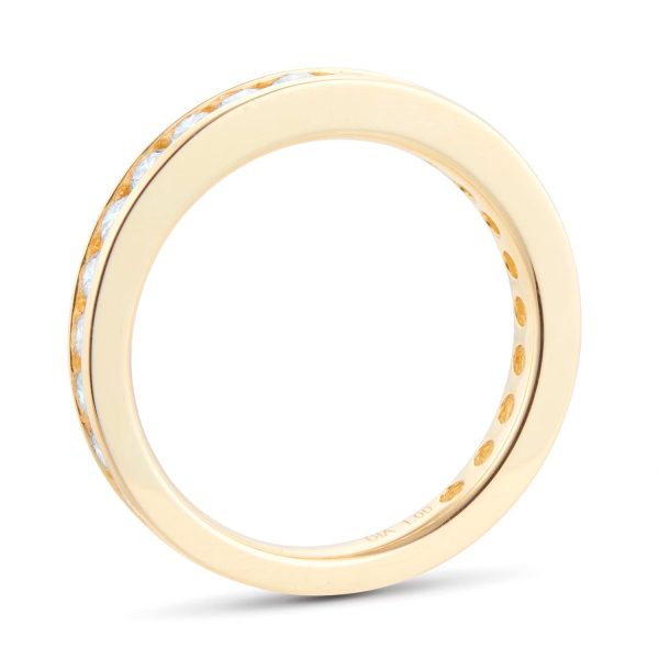 18ct Yellow Gold 1.00cttw Channel Eternity Ring - Görsel 3
