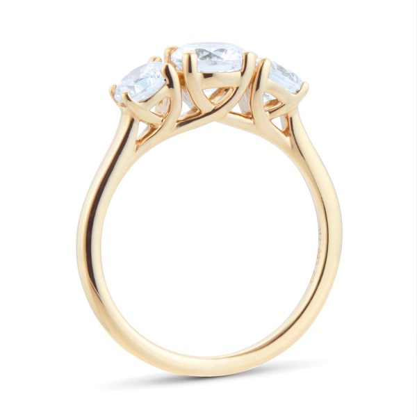 18ct Yellow Gold 1.50cttw Three Stone Engagement Ring - Görsel 3