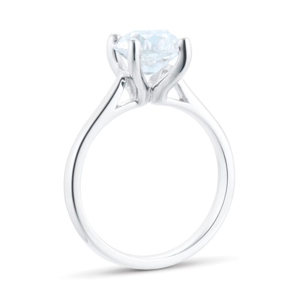Platinum 2.00ct Round Solitaire Engagement Ring - Görsel 3