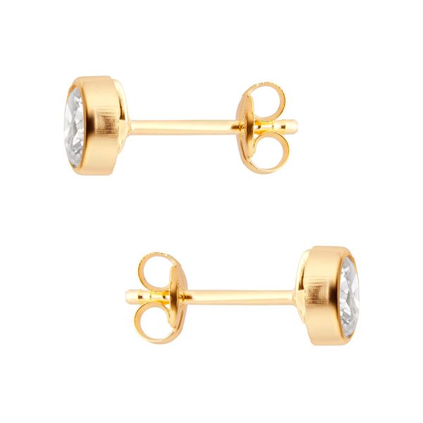 9ct Yellow Gold Bezel Set Pendant & Earring Set - Görsel 4