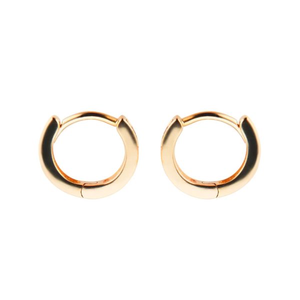 9ct Yellow Gold Cubic Zirconia Huggie Earrings - Görsel 3