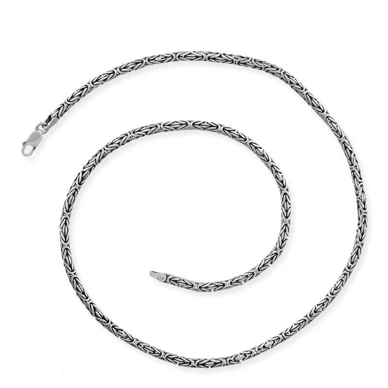Gümüş Kral Zincir – 4 mm Yuvarlak