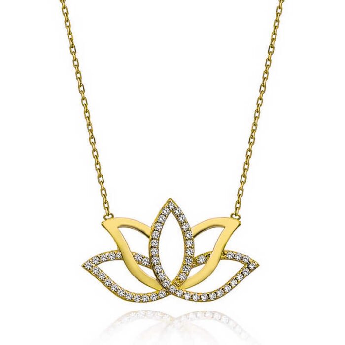 gumus-gold-lotus-cicegi-kadin-kolye-yaprak-iek-kolyeler-gumush-46030-77-B
