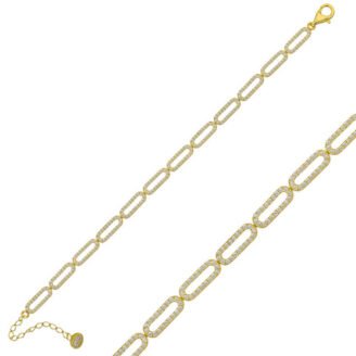 Gümüş Gold Oval Taşlı Bayan Bileklikçocuk