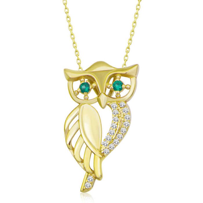 gumus-gold-yesil-gozlu-baykus-kadin-kolye-kulu-kolyeler-gumush-42035-69-B