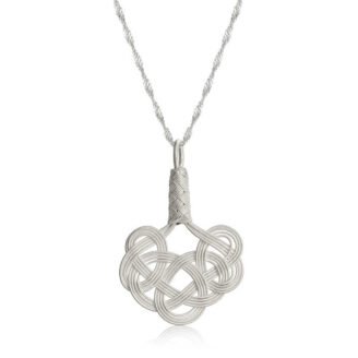 Gümüş Kazaziye Örgü Kadın Kolye