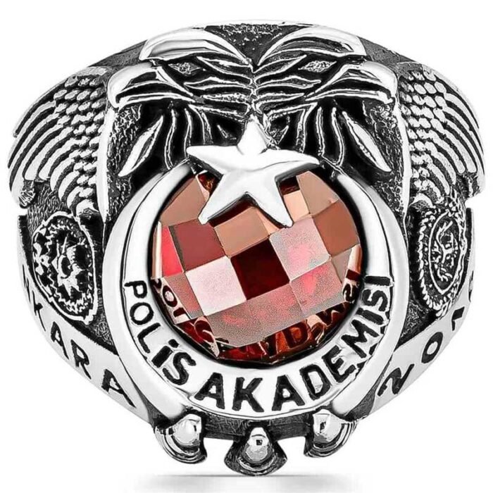 gumus-polis-akademisi-kirmizi-tasli-erkek-yuzuk-asker-polis-yzkleri-gumush-44567-75-B