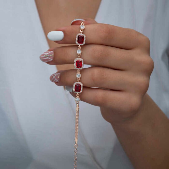 gumus-rose-baget-kirmizi-tasli-kadin-bileklik-zirkon-tal-bileklikler-gumush-42355-70-B