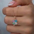 gumus-rose-renkli-tasli-kalp-yonca-kadin-kolye-yonca-kolyeler-gumush-42193-69-B