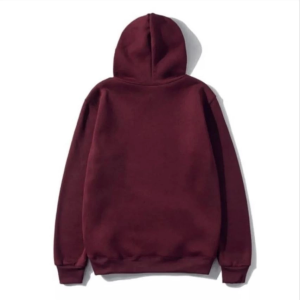 Kadın 3 İplik Pamuklu Kapüşonlu Kanguru Cepli Düz Hoodie Sweatshirt – Bordo