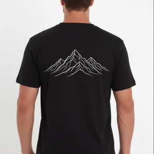Erkek T-Shirt Nihilist Penguen Baskılı Bisiklet Yaka Kısa kol yazlık Tişört – Siyah