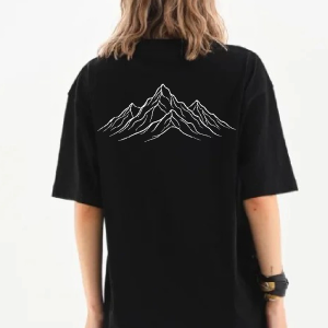 Kadın T-Shirt Nihilist Penguen Baskılı Bisiklet Yaka Kısa kol yazlık Tişört – Siyah