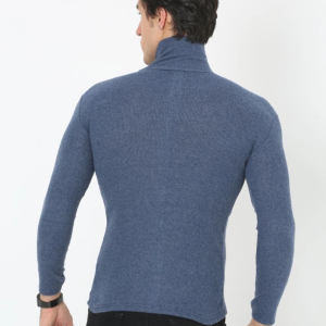 Erkek Fitilli Kaşkorse Kumaş Boğazlı Full Likralı Slimfit Body – İndigo