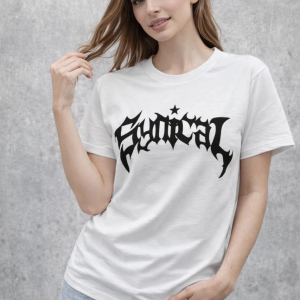 Kadın Kısa Kol Yazlık Tişört Bisiklet Yaka Baskılı Oversize T-Shirt – Beyaz