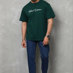Erkek Baskılı T-Shirt Kısa Kol Bisiklet Yaka Regular Fit Tişört – Çağla Yeşili