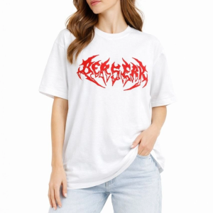Kadın Kısa Kol Yazlık Tişört Bisiklet Yaka Baskılı Oversize T-Shirt – Beyaz