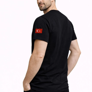 Erkek Türkiye World Cup 2026 Baskılı Tişört Futbol Temalı Forma T-Shirt – Siyah