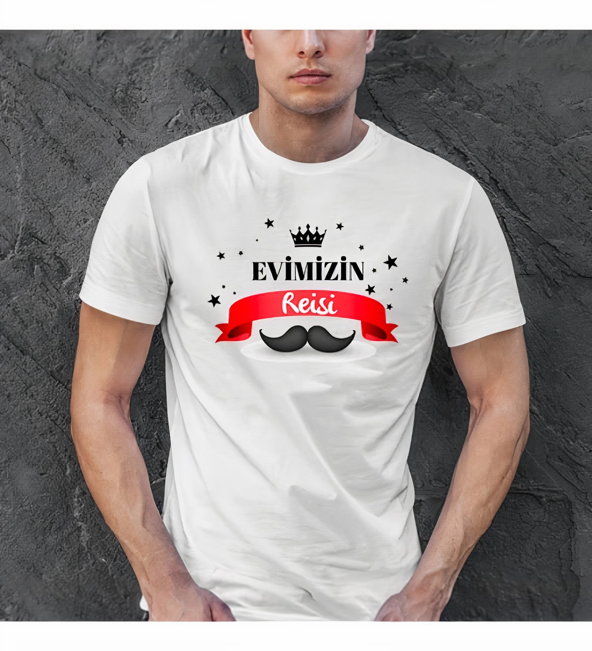 Babalar Günü Hediye Baba Temalı Baskılı Oversize Bisiklet Yaka T-shirt – Beyaz