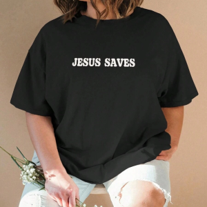 Kadın Baskılı T-Shirt Kısa Kol Bisiklet Yaka Oversize Rahat Kalıp Tişört – Siyah