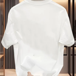 Kadın Kısa Kol Yazlık Tişört Bisiklet Yaka Baskılı Oversize T-Shirt – Beyaz