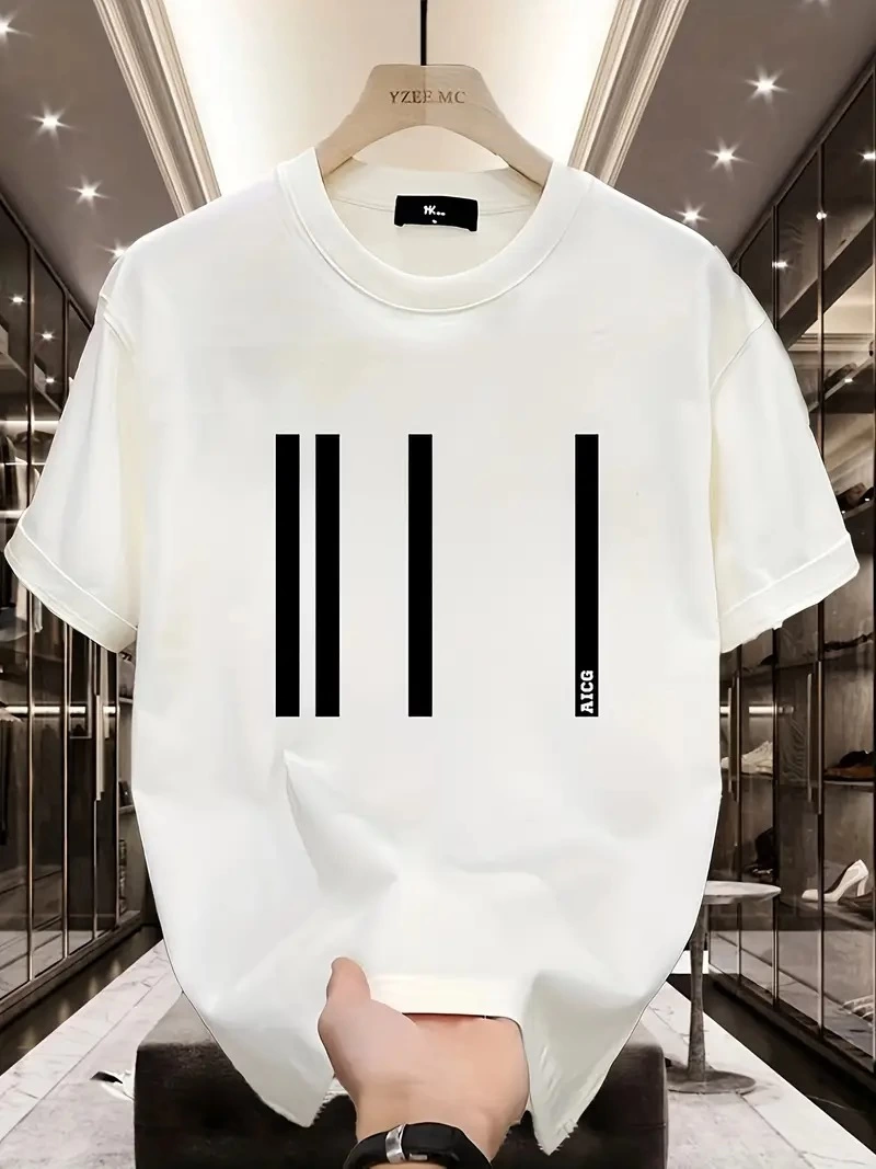 Kadın Kısa Kol Yazlık Tişört Bisiklet Yaka Baskılı Oversize T-Shirt – Beyaz