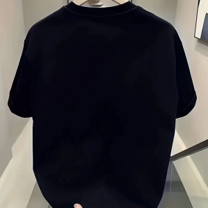 Kadın Kısa Kol Yazlık Tişört Bisiklet Yaka Baskılı Oversize T-Shirt – Siyah