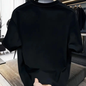 Kadın T-Shirt Bisiklet Yaka Kısa kol Baskılı Tişört – Siyah