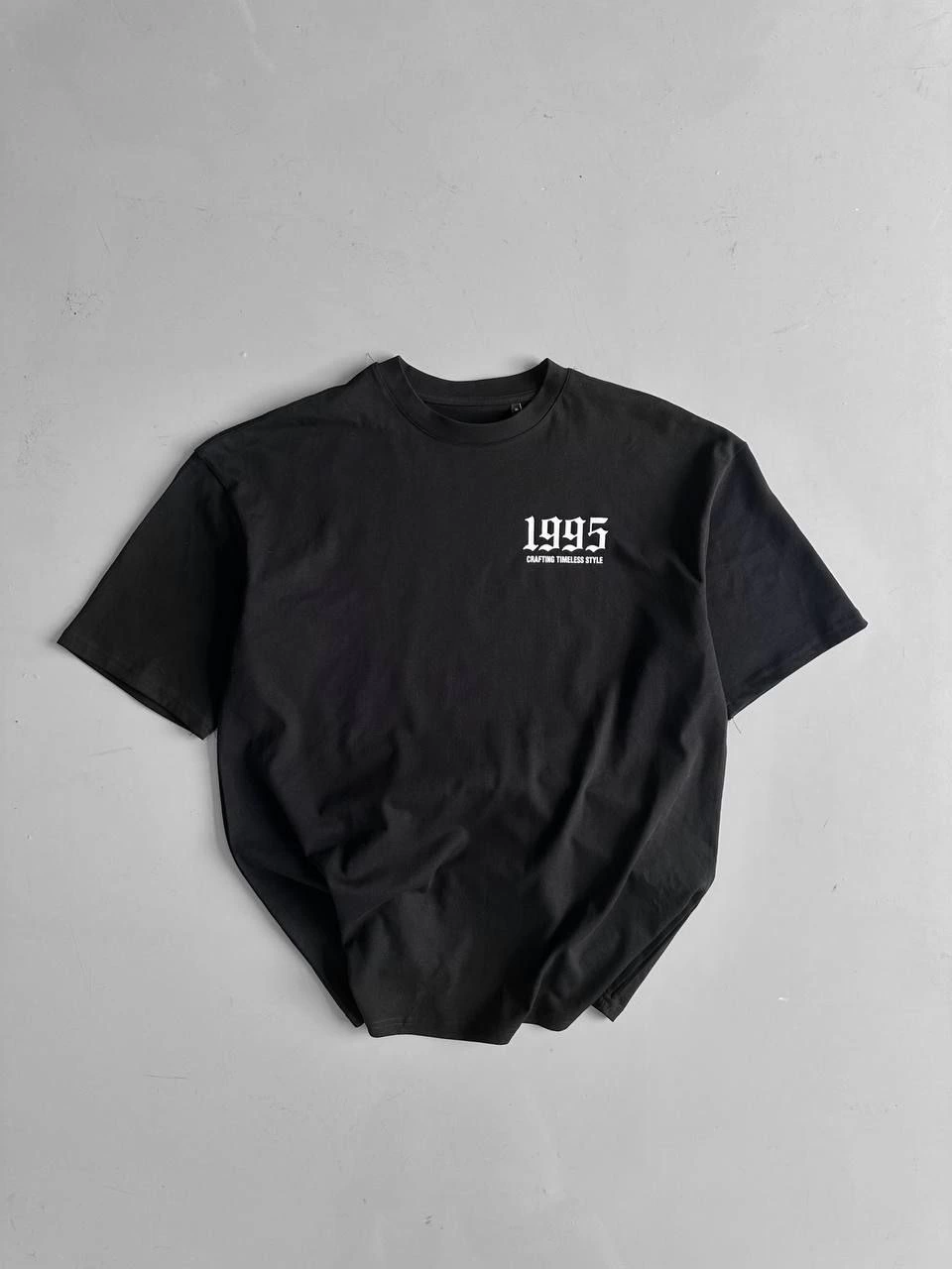 Erkek Baskılı T-Shirt Kısa Kol Bisiklet Yaka Regular Fit Yazlık Tişört – Siyah