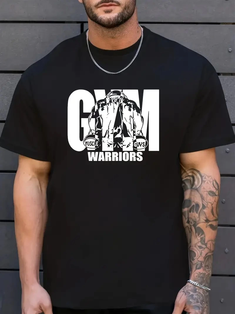 Erkek Baskılı Tişört Kısa Kol Bisiklet Yaka Regular fit Rahat kalıp T-Shirt – Siyah