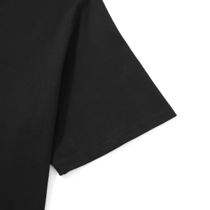 Erkek Kısa Kol Yazlık Tişört Bisiklet Yaka Palmiye Baskılı T-Shirt – Siyah