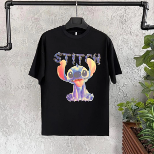 Bisiklet Yaka Kısa Kol Çocuk Baskılı T-Shirt – Siyah