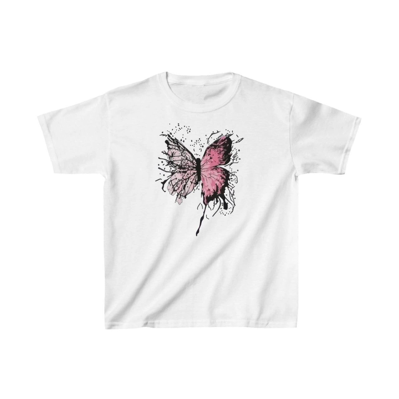 Çocuk Kız Baskılı T-Shirt – Beyaz