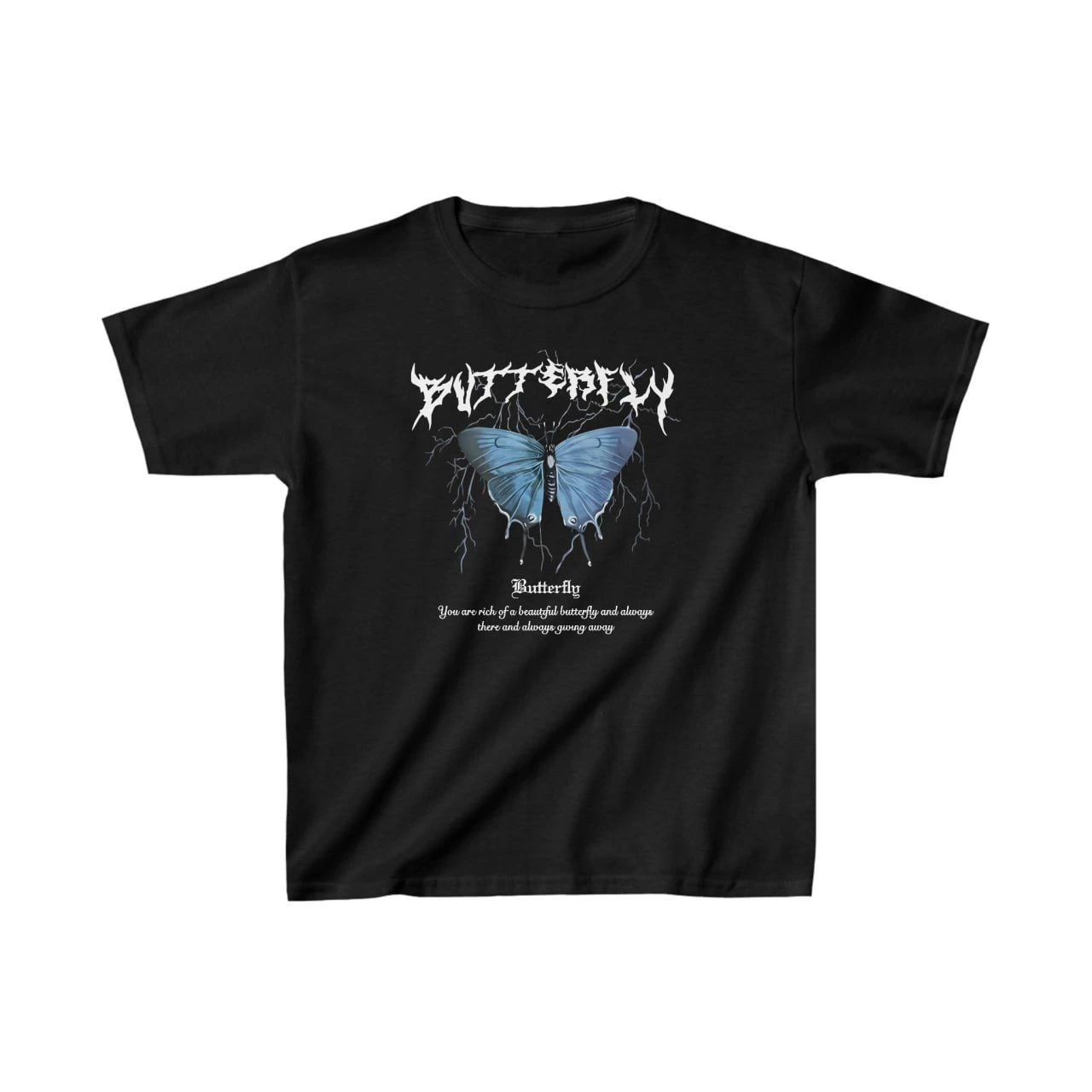 Çocuk Kız Baskılı T-Shirt – Siyah